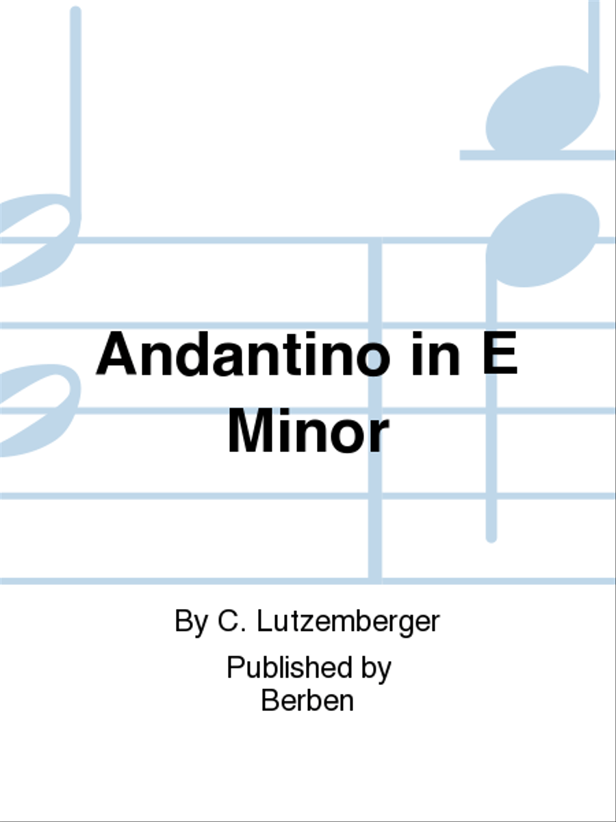 Andantino in E Minor Guitar scores gallery preview page 1