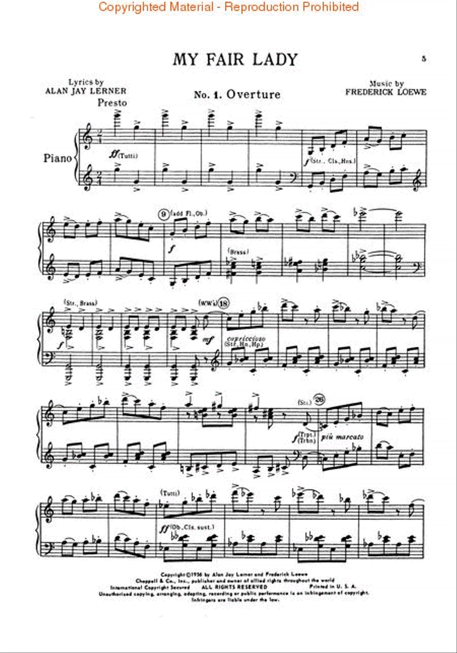 My Fair Lady Voice scores gallery preview page 2