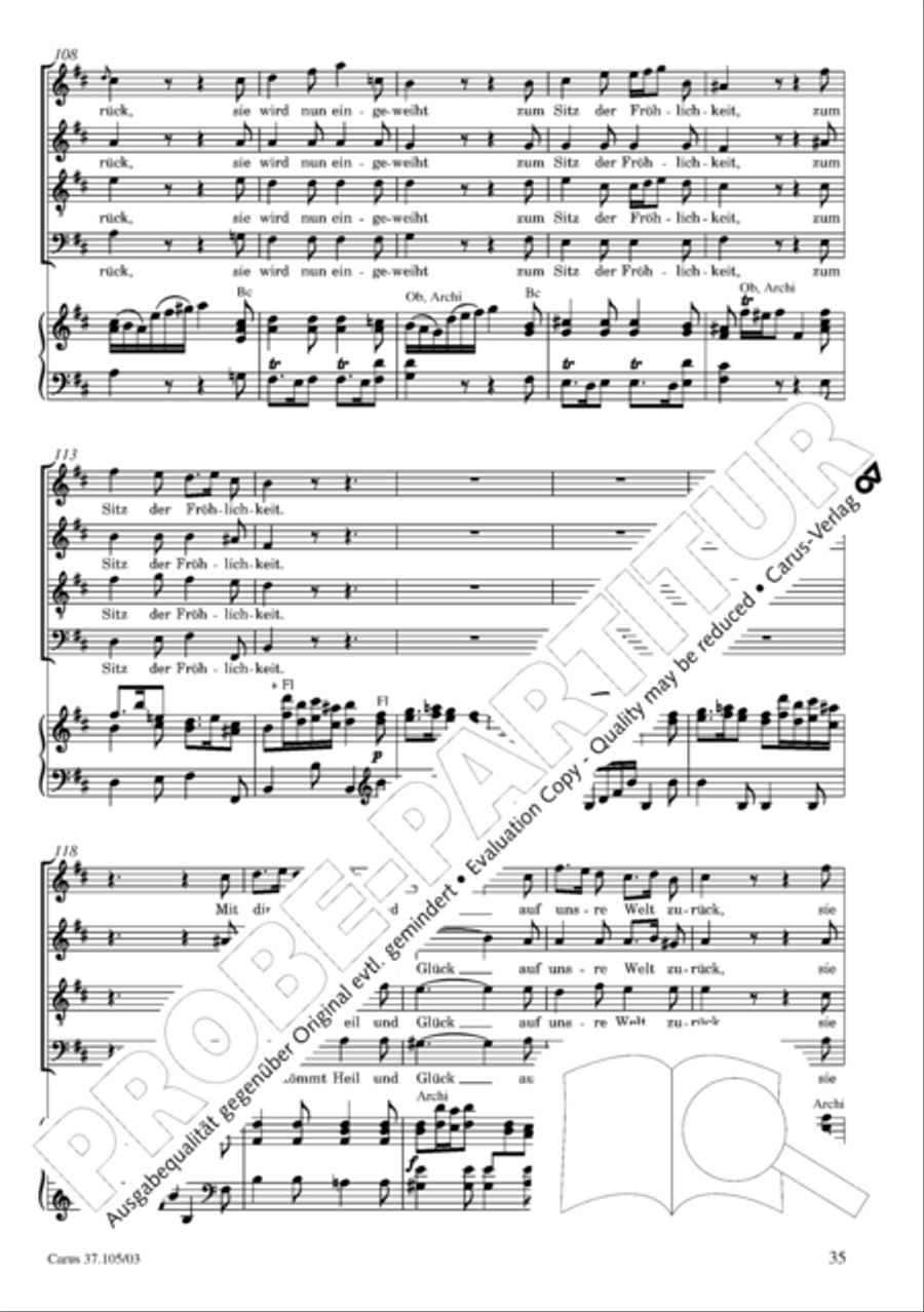 Die Freude der Hirten uber die Geburt Jesu 4-Part scores gallery preview page 36