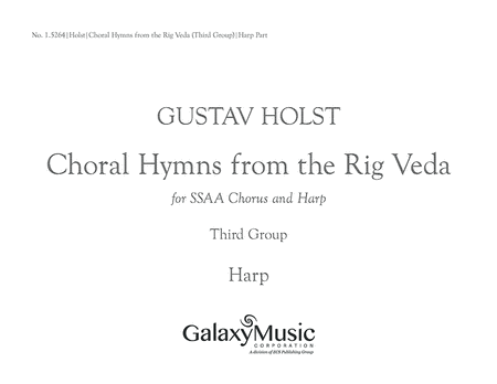 Choral Hymns From The Rig-Veda, Group 3