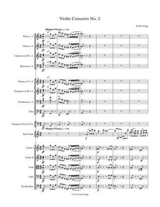 Book cover for Violin Concerto No. 2 Score and parts