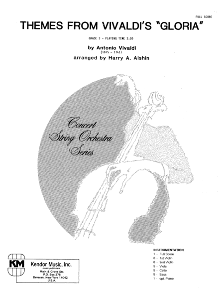 Themes From Vivaldi's Gloria - Full Score