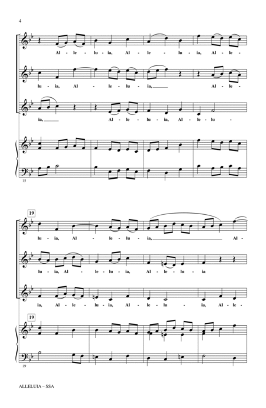Alleluia (from Motet VI, BWV 230) SSA scores gallery preview page 2