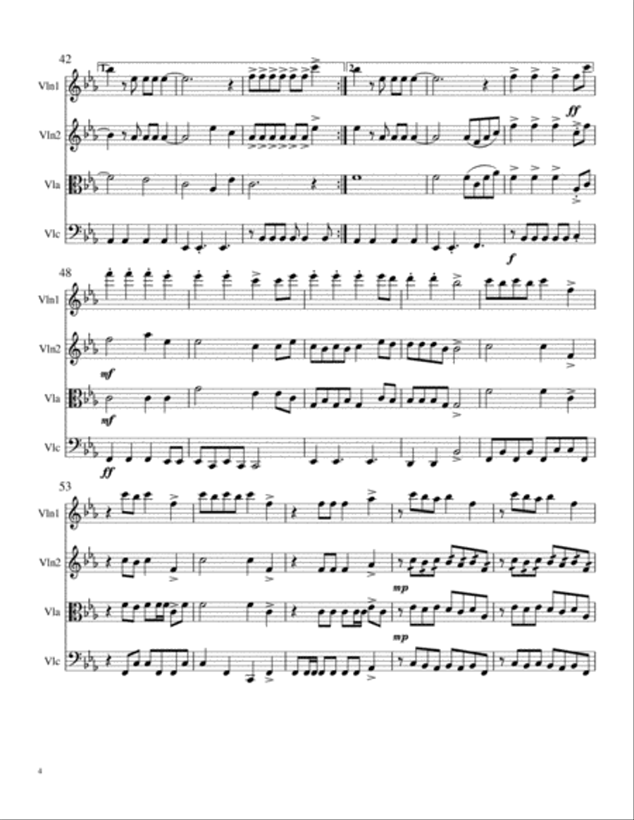 Radioactive Radioactive String Quartet scores gallery preview page 4