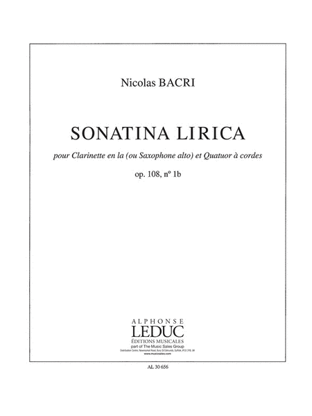 Bacri Sonatina Lirica Op.108 No1b Divers Quintet Book