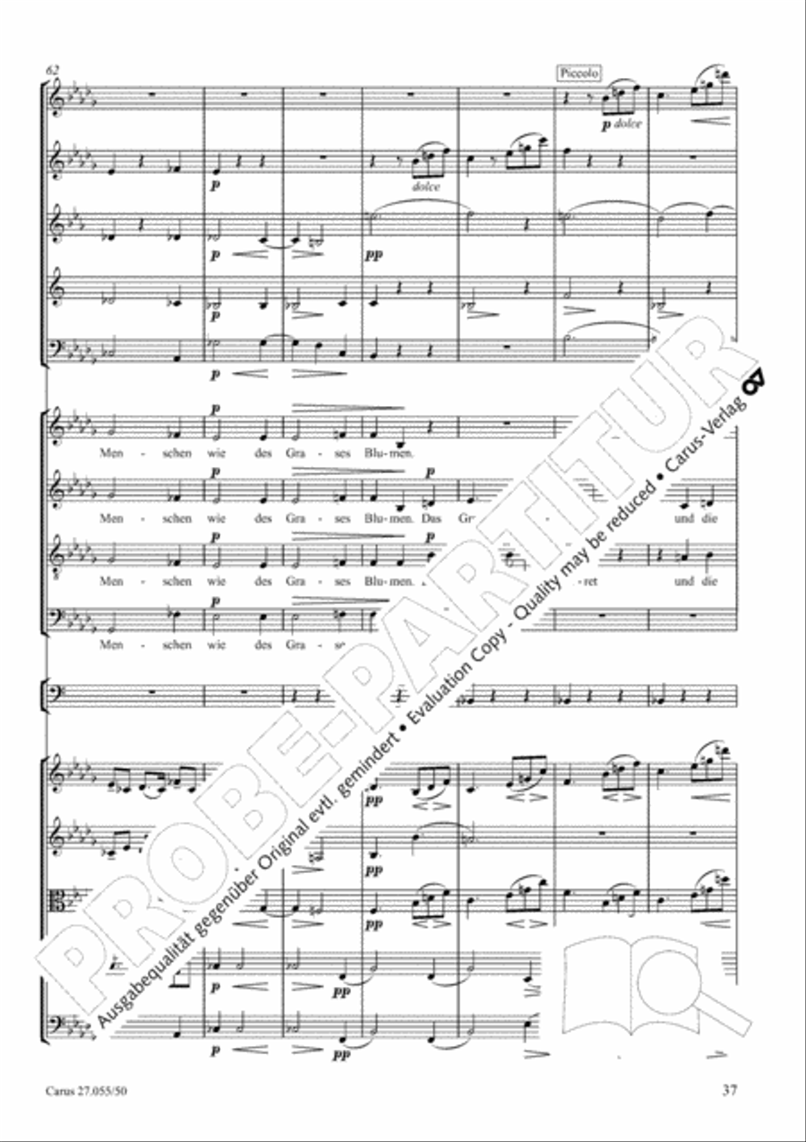 Ein Deutsches Requiem (German Requiem) 4-Part scores gallery preview page 44