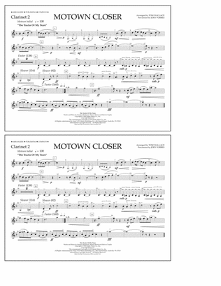 Motown Closer (arr. Tom Wallace) - Clarinet 2