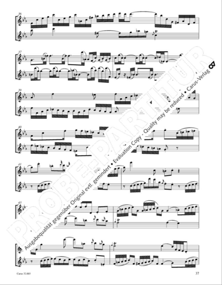 Gesamtausgabe Band 3 (Kammermusik: Duette, Solo- und Triosonaten) Score scores gallery preview page 58