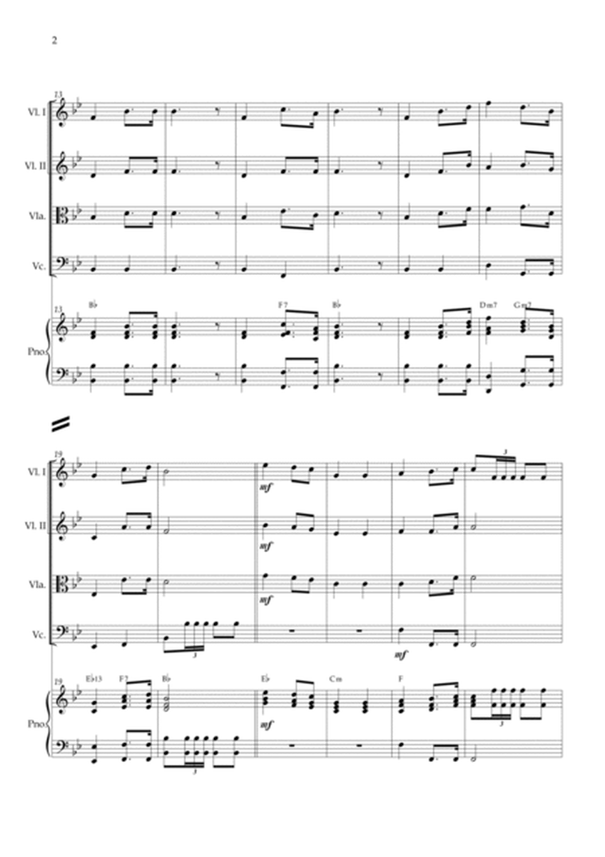 Wedding March (Wagner) Strings Quartet Piano and chords image number null
