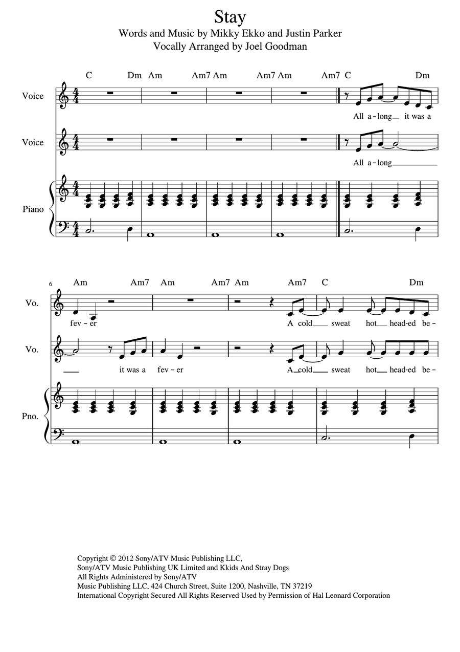 Stay Vocal Duet scores gallery preview page 1