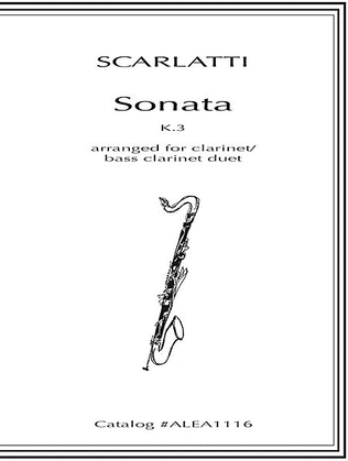 Book cover for Sonata K. 3