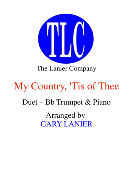 MY COUNTRY, ‘TIS OF THEE (Duet – Bb Trumpet and Piano/Score and Parts) image number null