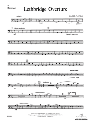 Lethbridge Overture: Bassoon