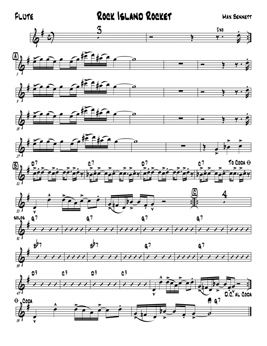 Rock Island Rocket Jazz Ensemble scores gallery preview page 1