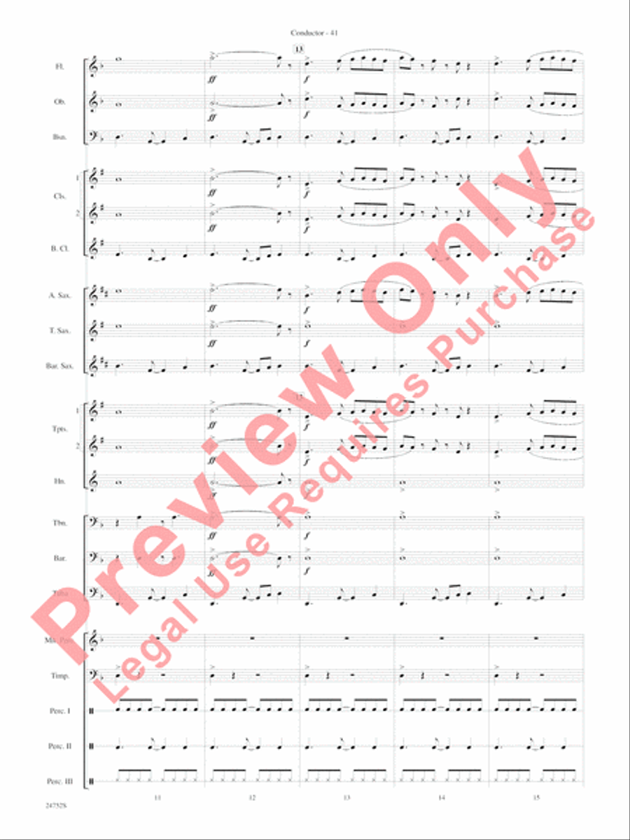 Charlie and the Chocolate Factory, Suite from Concert Band scores gallery preview page 44