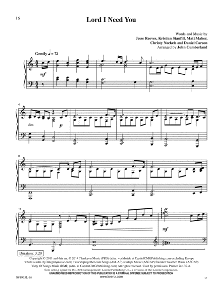 Blessing and Honor Piano Solo scores gallery preview page 5