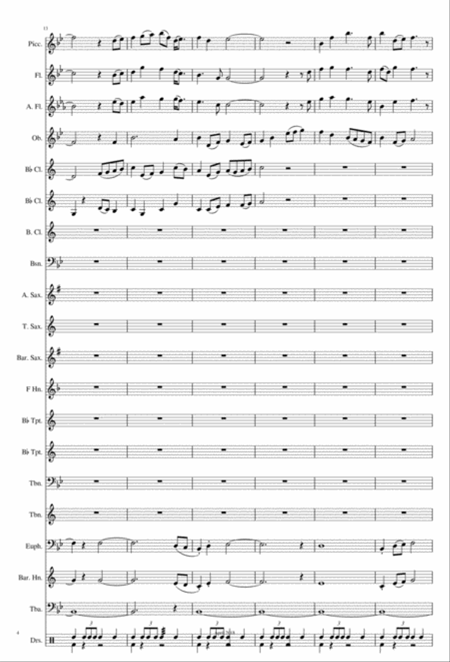 The Parting Glass Concert Band scores gallery preview page 4