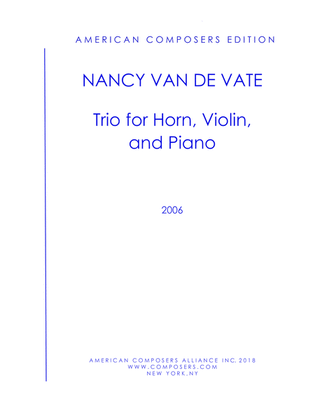 [Van de Vate] Trio for Horn, Violin, and Piano