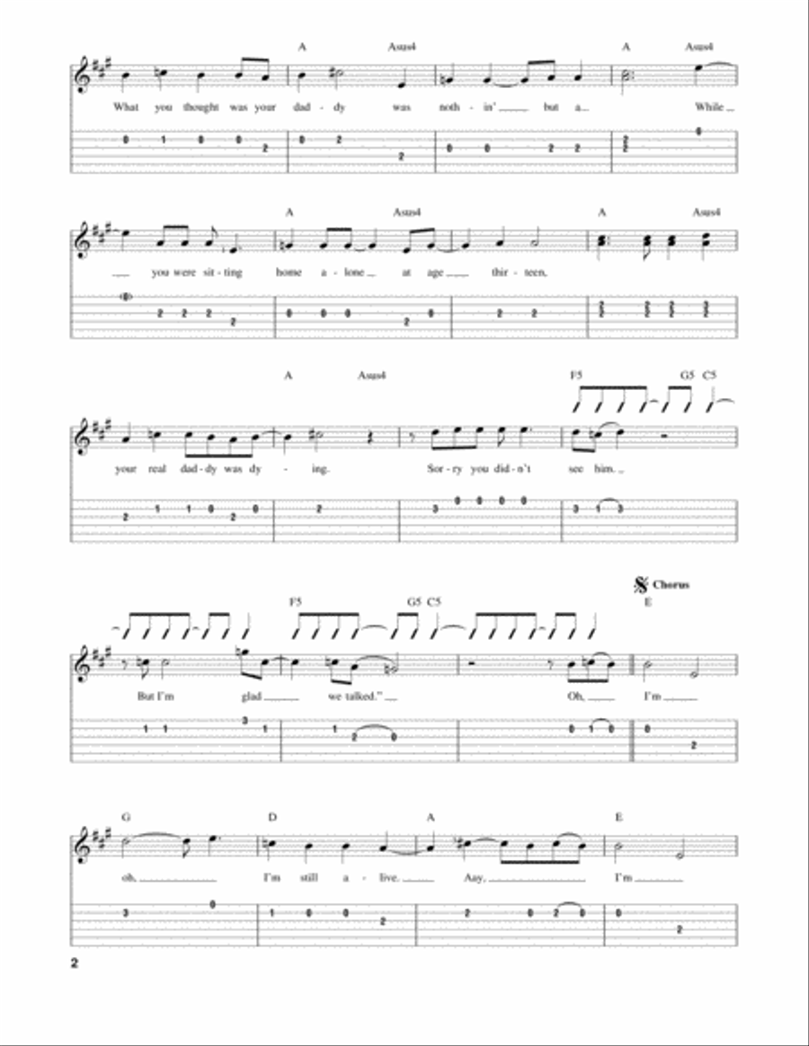 Alive Acoustic Guitar scores gallery preview page 2