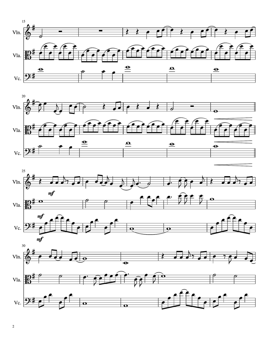A Million Dreams A Million Dreams String Trio scores gallery preview page 2