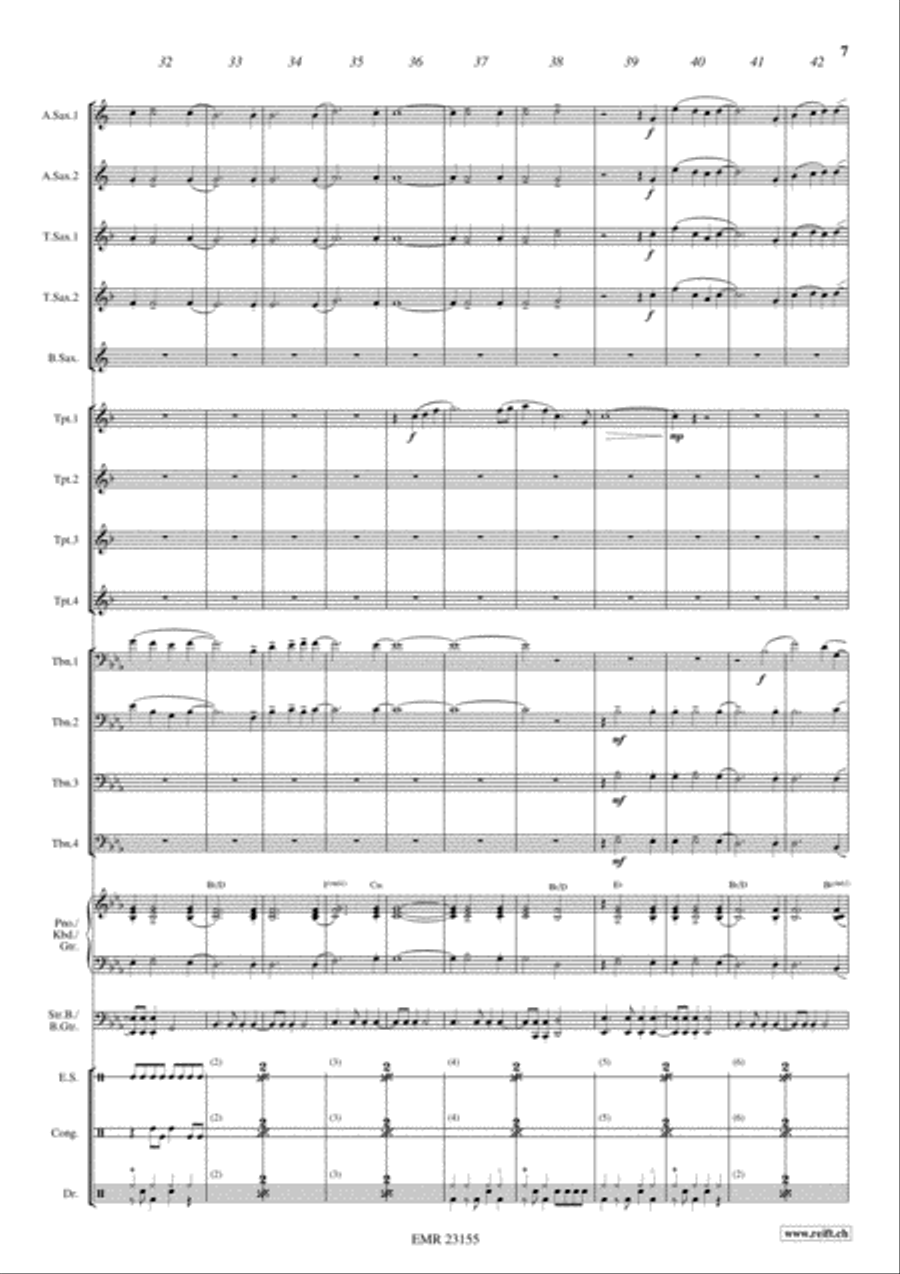 Pour Que Tu M'Aimes Encore Big Band scores gallery preview page 7