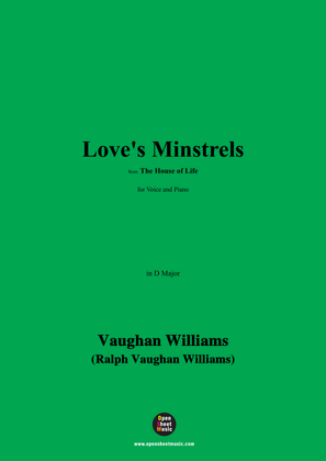 Book cover for Vaughan Williams-Love's Minstrels,in D Major
