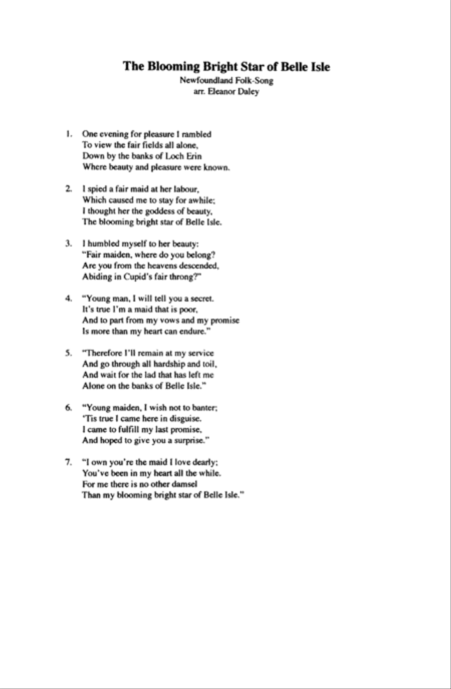Blooming Bright Star of Belle Isle Women's Choir scores gallery preview page 2