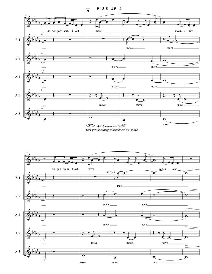 Rise Up Rise Up 4-Part scores gallery preview page 2