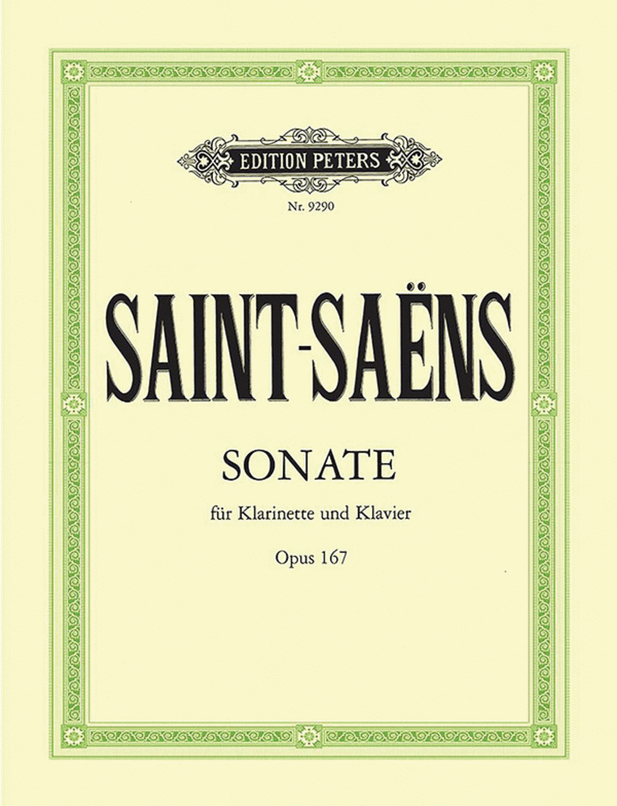 Clarinet Sonata, Op. 167 B-Flat Clarinet scores gallery preview page 1