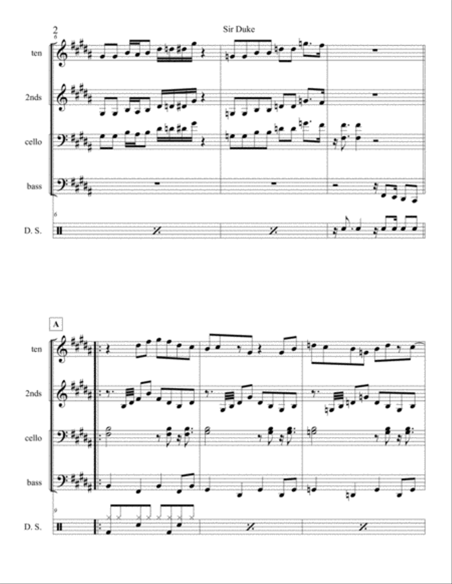 Sir Duke Sir Duke Percussion Ensemble scores gallery preview page 2