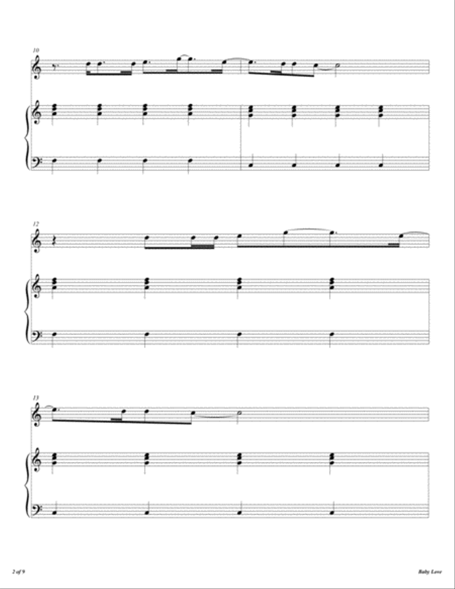 Baby Love Flute Solo scores gallery preview page 3