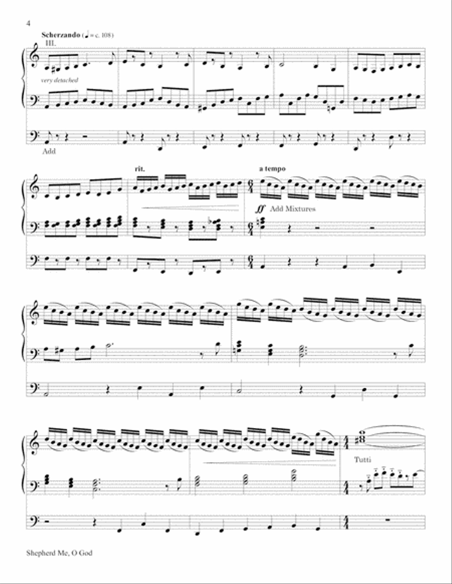Fantasy and Fugue on Shepherd Me, O God Score scores gallery preview page 4