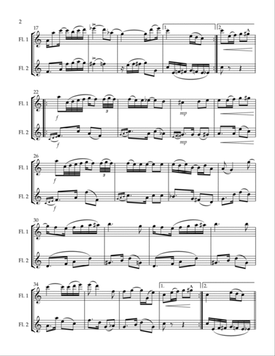 Solace: A Mexican Serenade Flute Duet scores gallery preview page 2