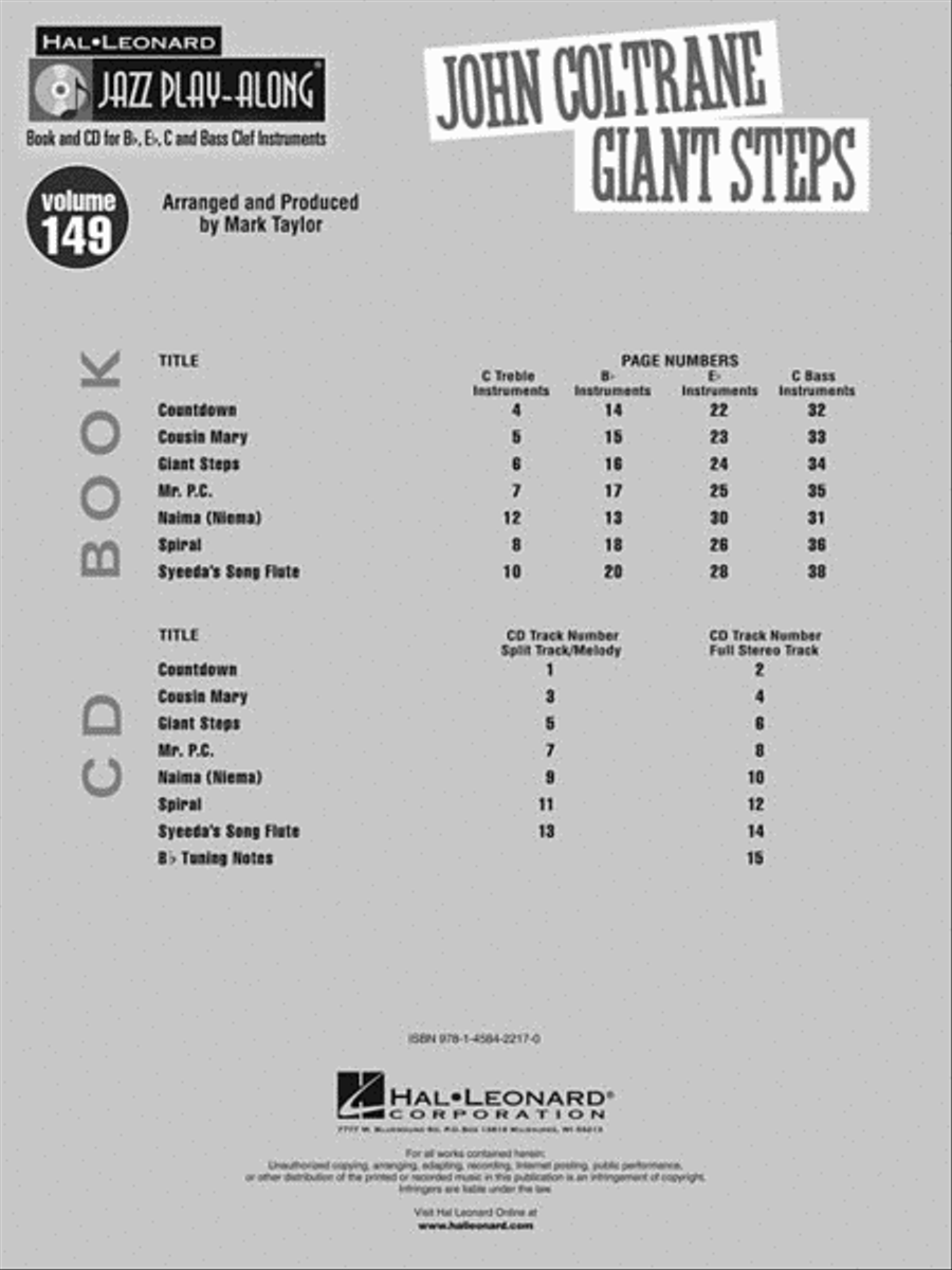 John Coltrane - Giant Steps C Instrument scores gallery preview page 3