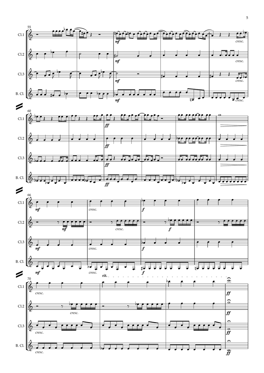 I Am The Walrus Clarinet Quartet scores gallery preview page 5