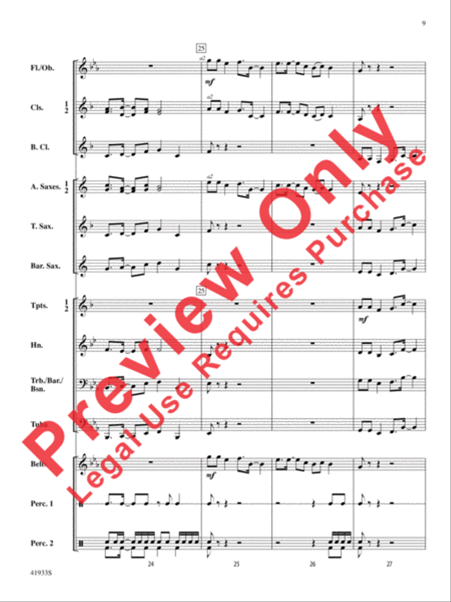 African Alleluia Concert Band scores gallery preview page 10
