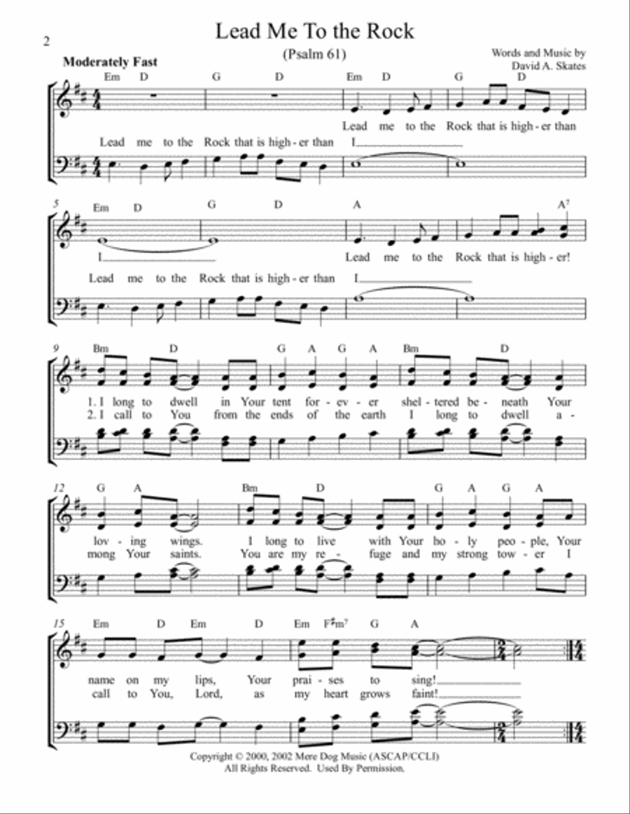 Lead Me To the Rock Voice scores gallery preview page 1