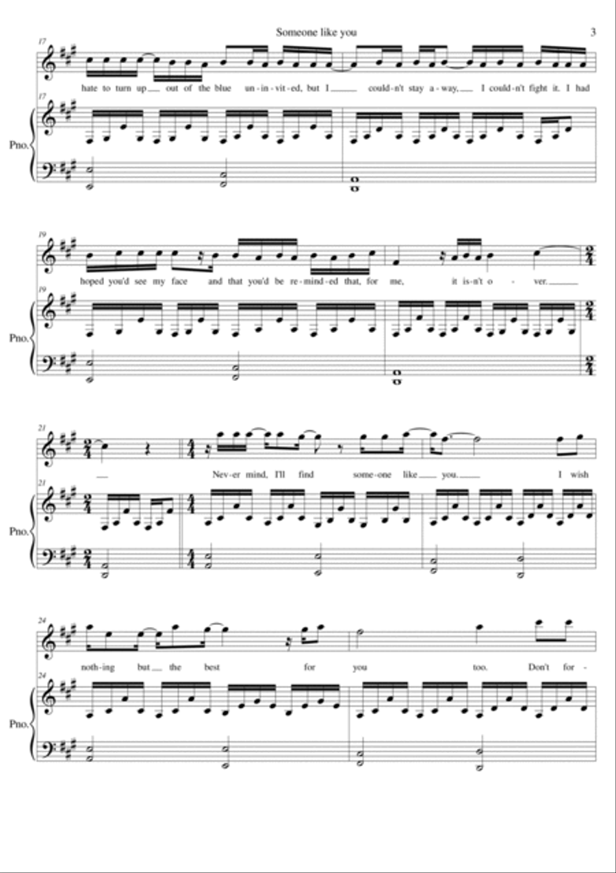 Someone Like You Voice scores gallery preview page 3
