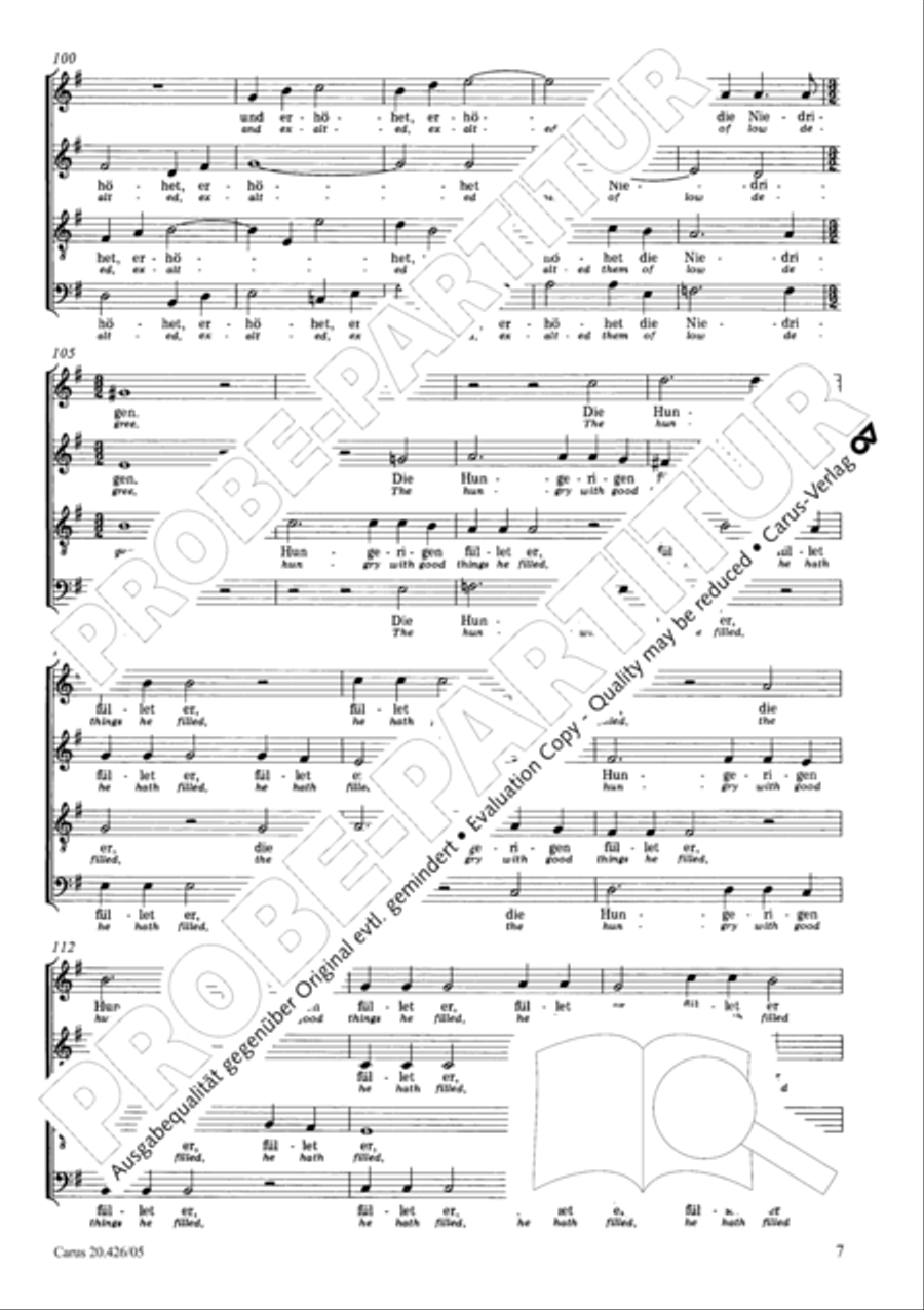 Magnificat (Meine Seele erhebt den Herrn); Ehre sei dem Vater Choir scores gallery preview page 8