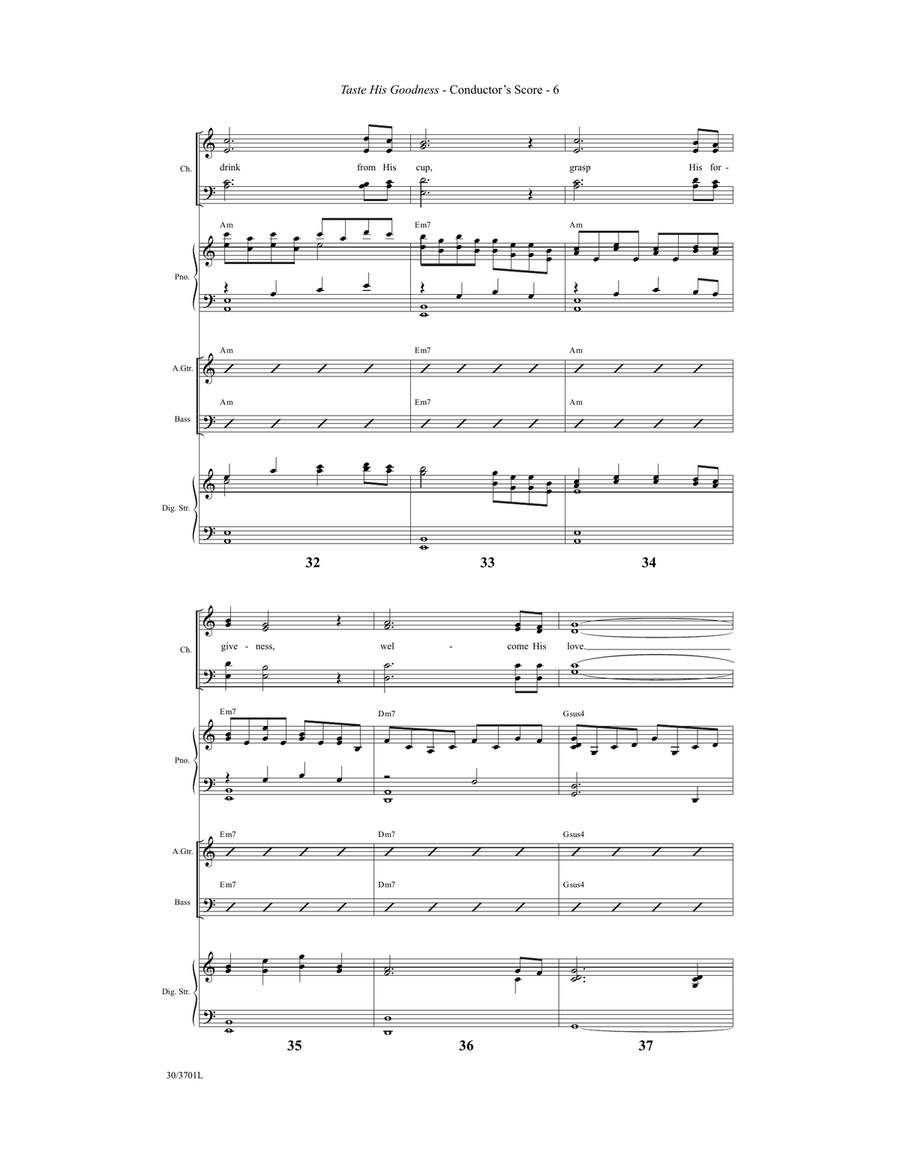 Taste His Goodness - Rhythm Score and Parts (Digital Download) Rhythm Section scores gallery preview page 6