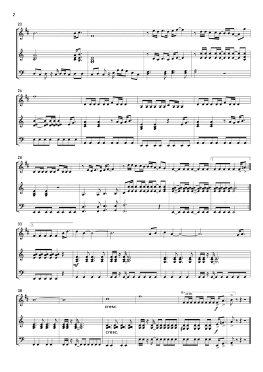 Gonna Fly Now B-Flat Clarinet scores gallery preview page 2