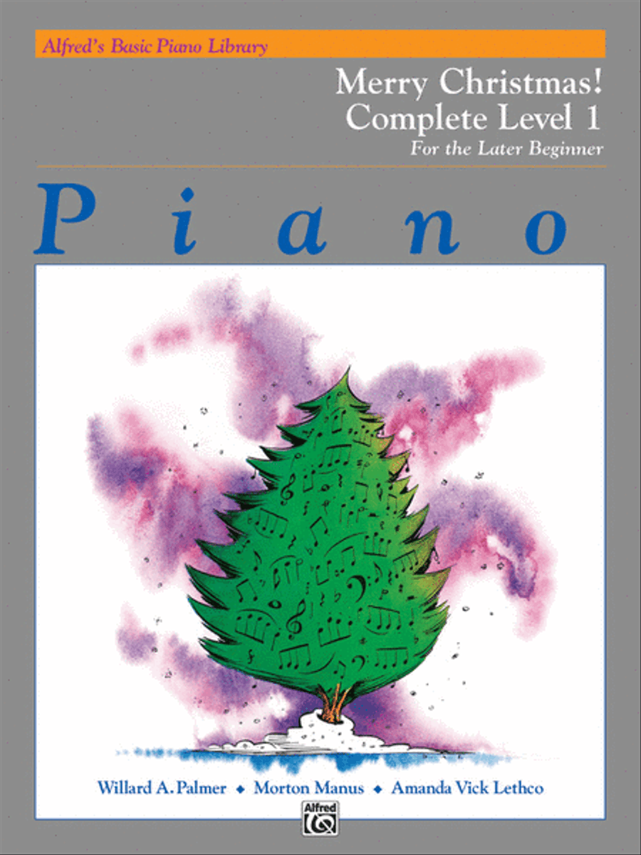 Alfred's Basic Piano Course Merry Christmas! Complete Book 1, Level 1A/1B Piano Method scores gallery preview page 1