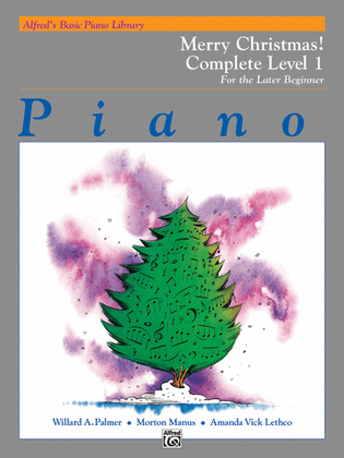 Book cover for Alfred's Basic Piano Course Merry Christmas! Complete Book 1, Level 1A/1B