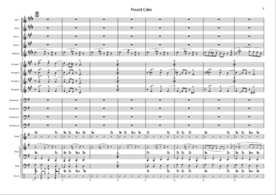 Pound Cake Pound Cake Big Band scores gallery preview page 4