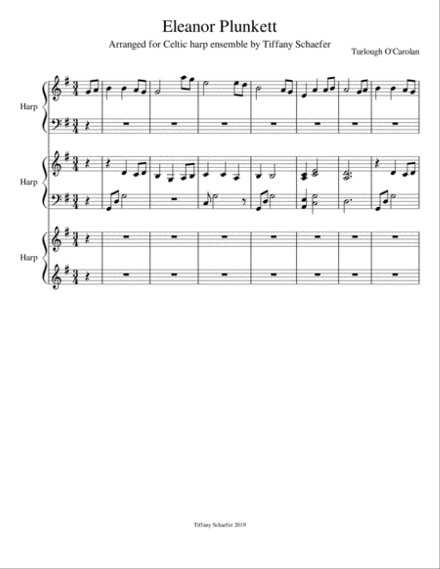 Eleanor Plunkett for Celtic Harp Trio/Ensemble Celtic Harp scores gallery preview page 2