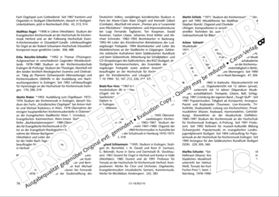 Esslinger Orgelbuch, Bd. I: Intonationen