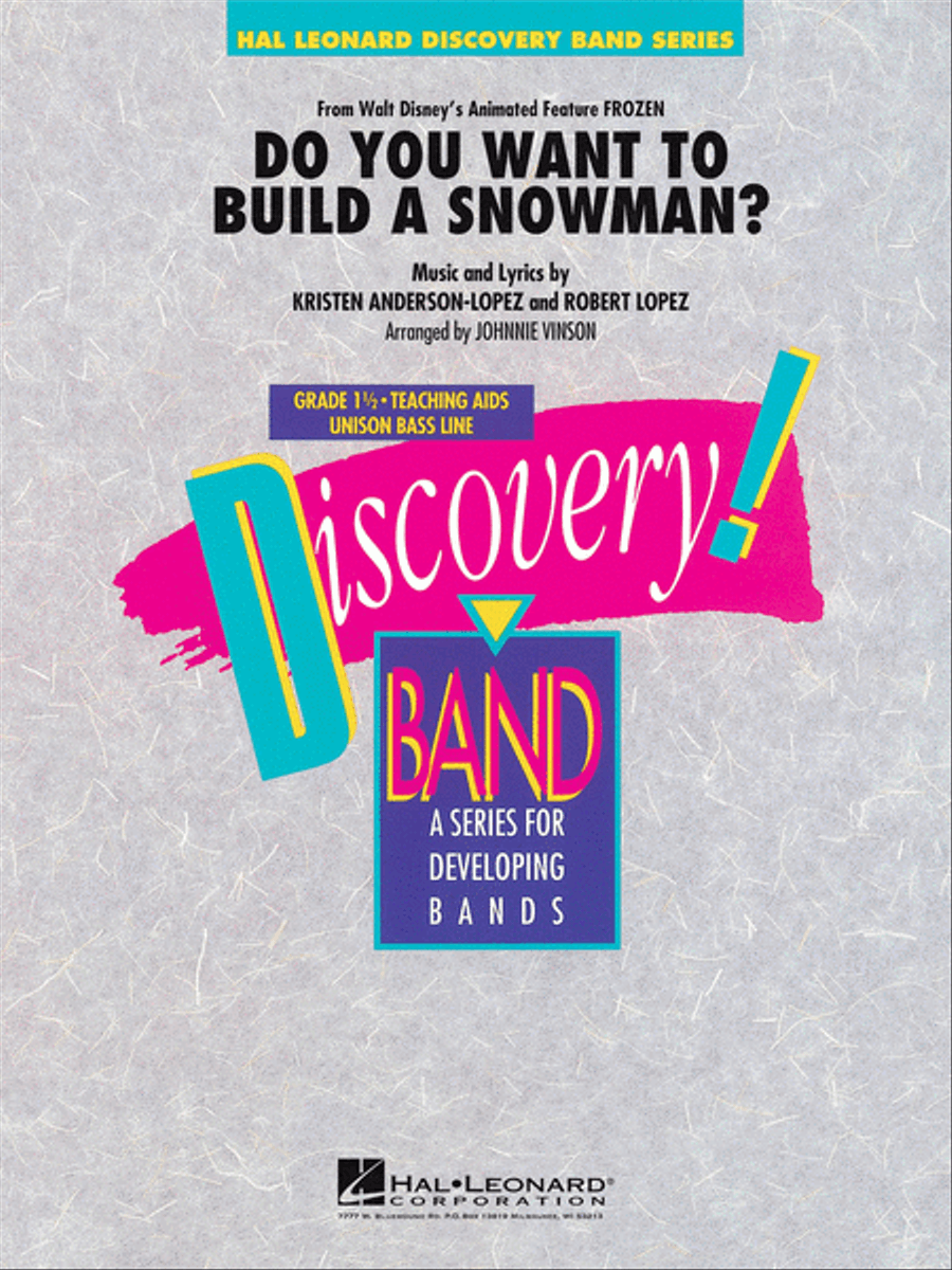 Do You Want to Build a Snowman? (from “Frozen”) Concert Band scores gallery preview page 1