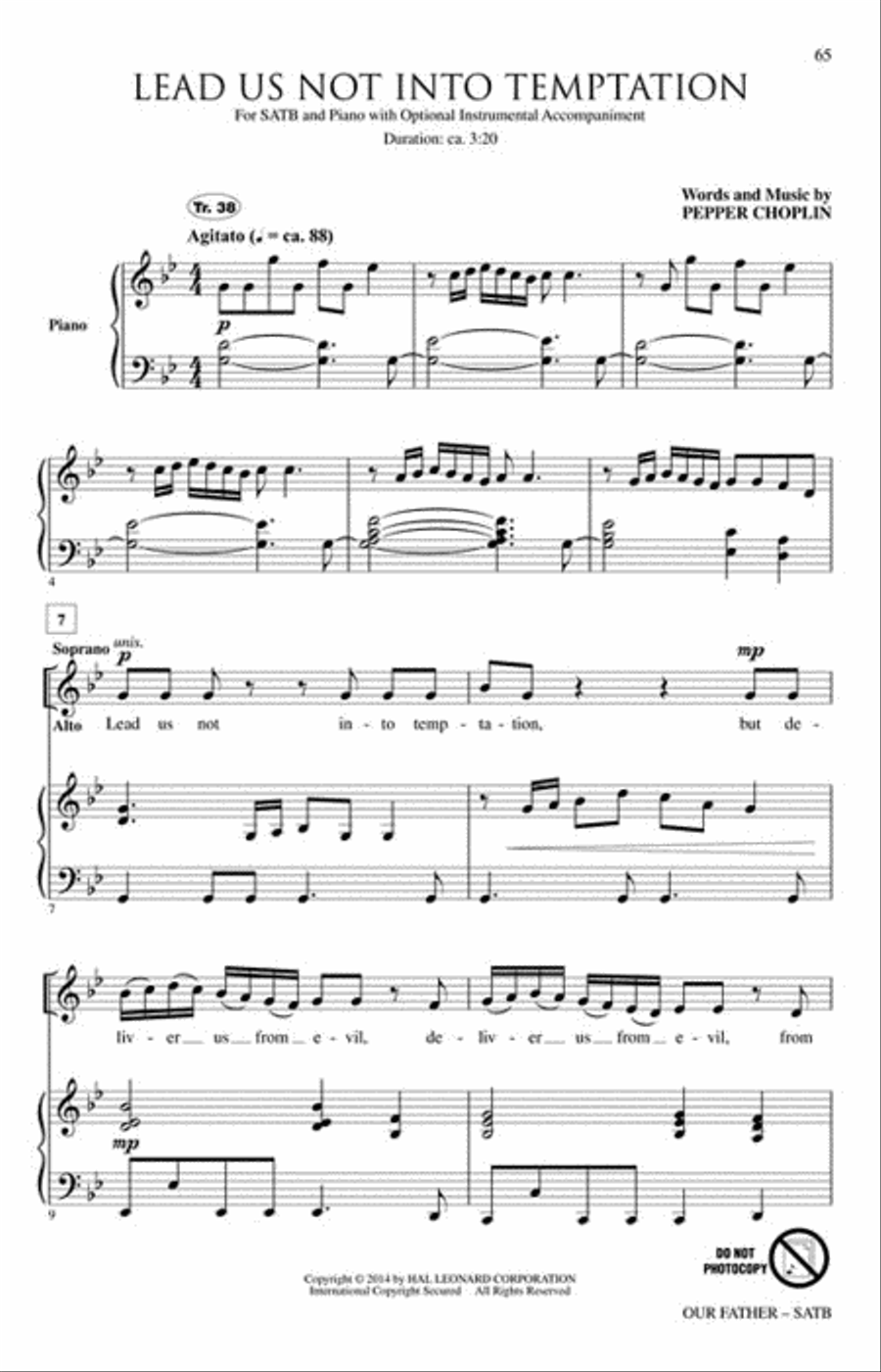 Our Father Choir scores gallery preview page 6