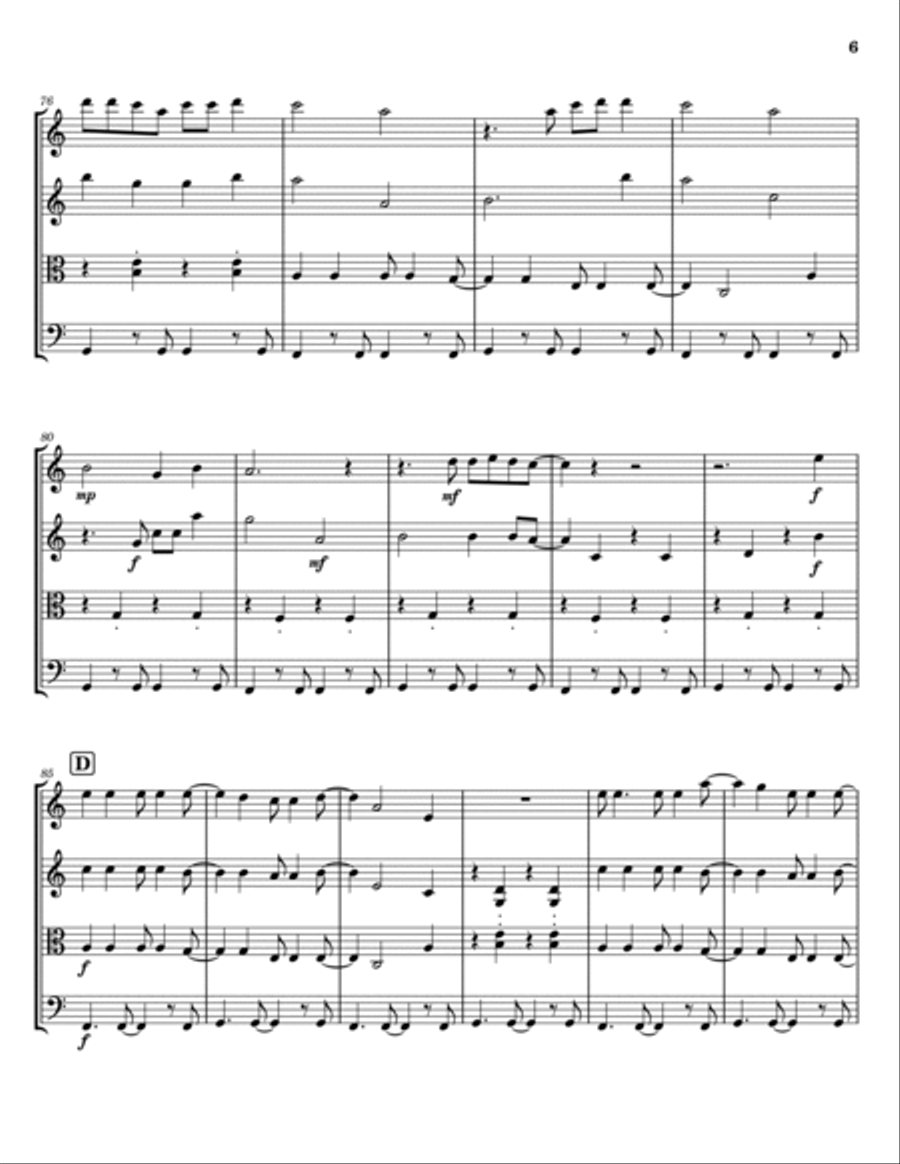 Dreams String Quartet scores gallery preview page 6