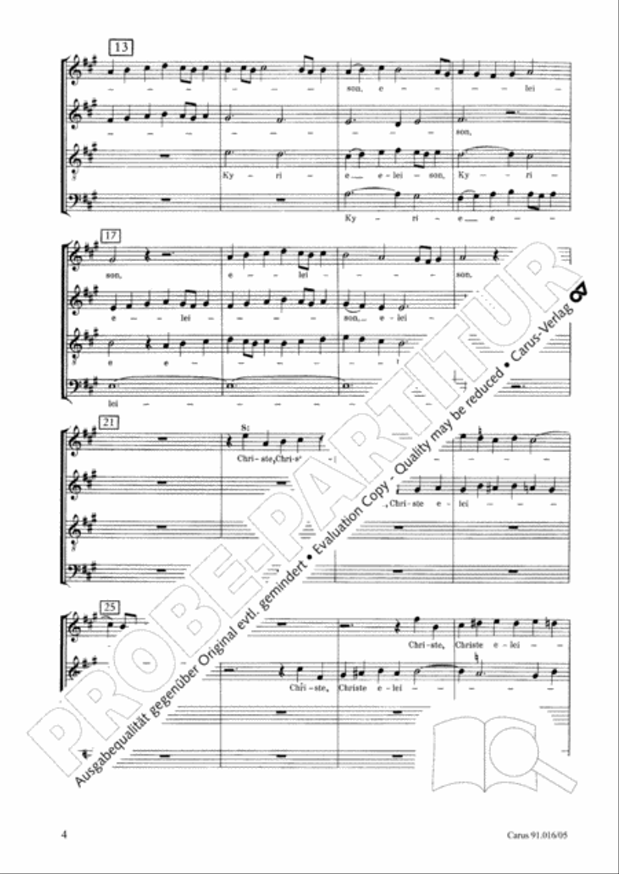 Missa in A Major Missa in A Major 4-Part scores gallery preview page 4